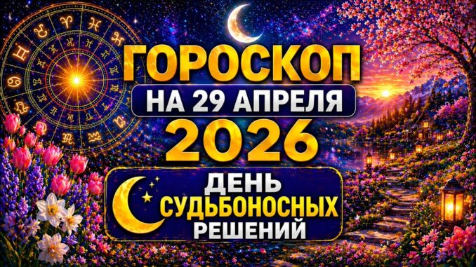 Гороскоп на 29 апреля 2026 Прекрасный День судьбоносных решений
