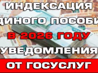 Индексация Единого пособия 2026 Новости от Госуслуг