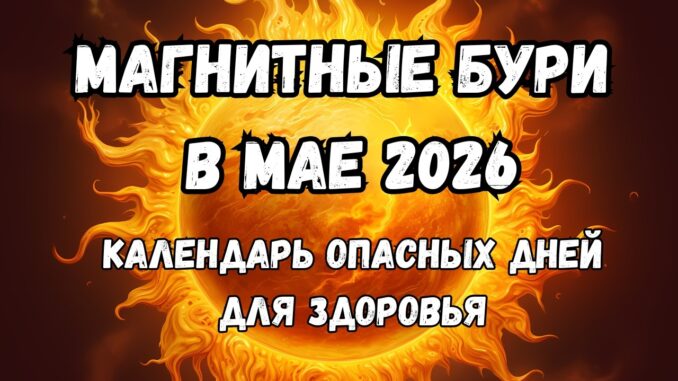 Календарь магнитных бурь на май 2026. Магнитные бури в мае 2026: самые опасные дни месяца.