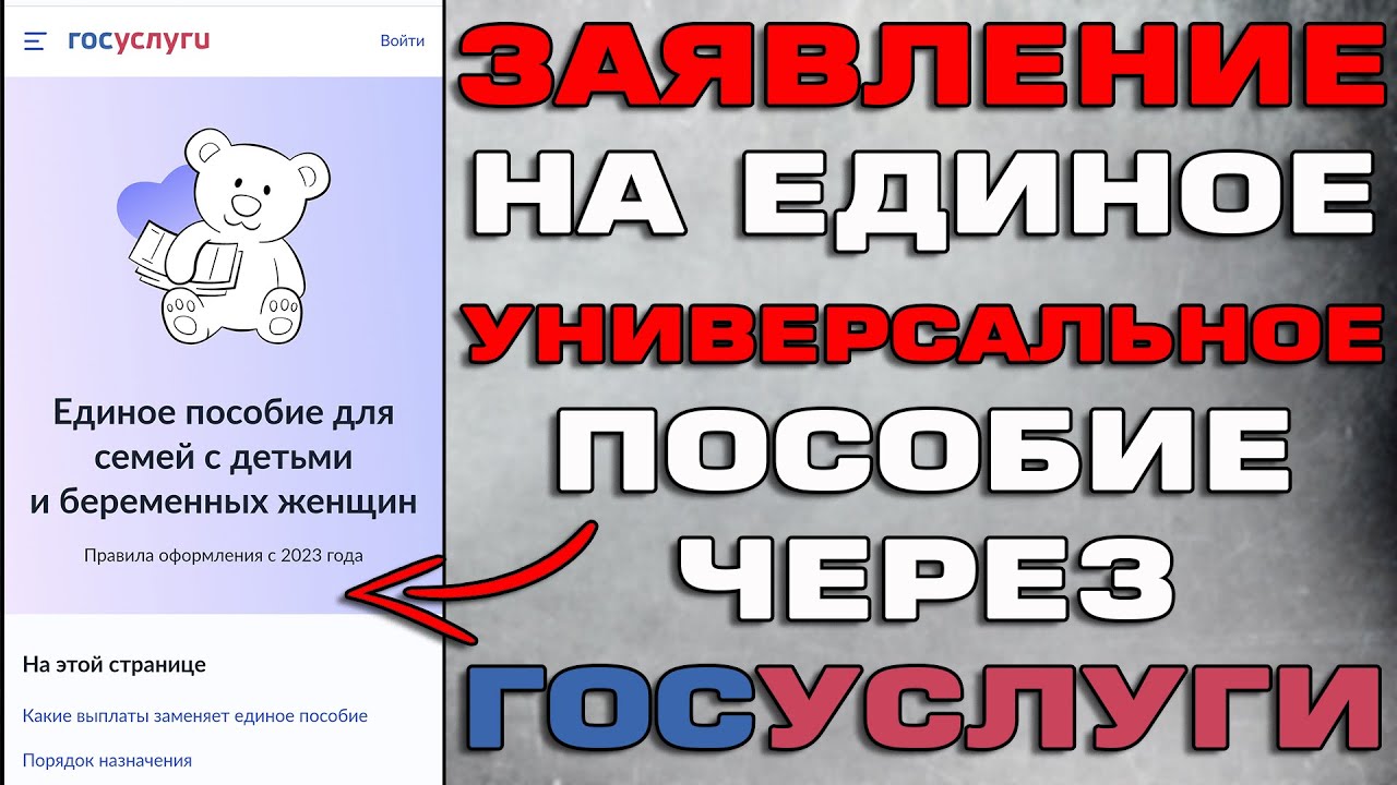 Заявление на Единое пособие на детей с 0 до 17 лет через госуслуги Как правильно подавать ?