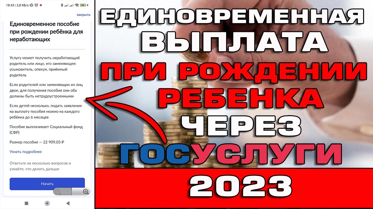 Заявление на Единовременную выплату при рождении ребенка через Госуслуги Как податься в 2026 году