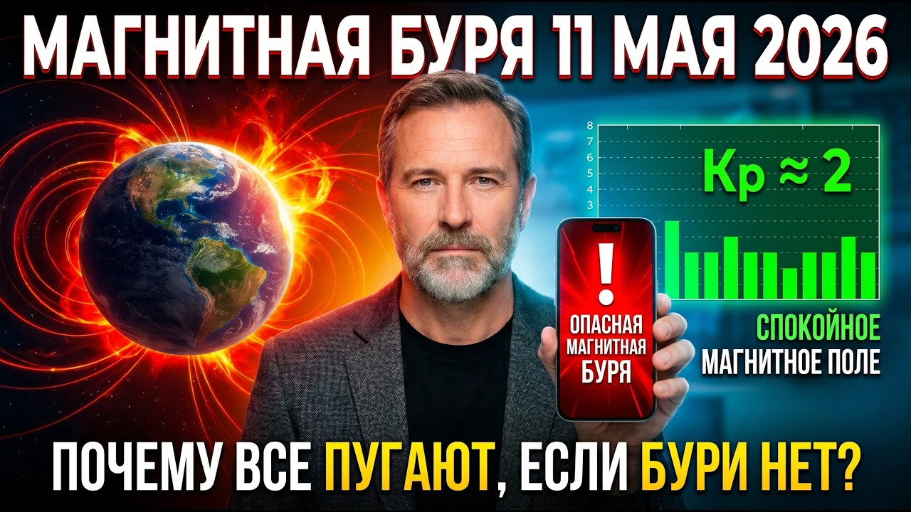 Магнитная буря сегодня 11 мая 2026: Опасный День Kp до 2 и что делать метеозависимым