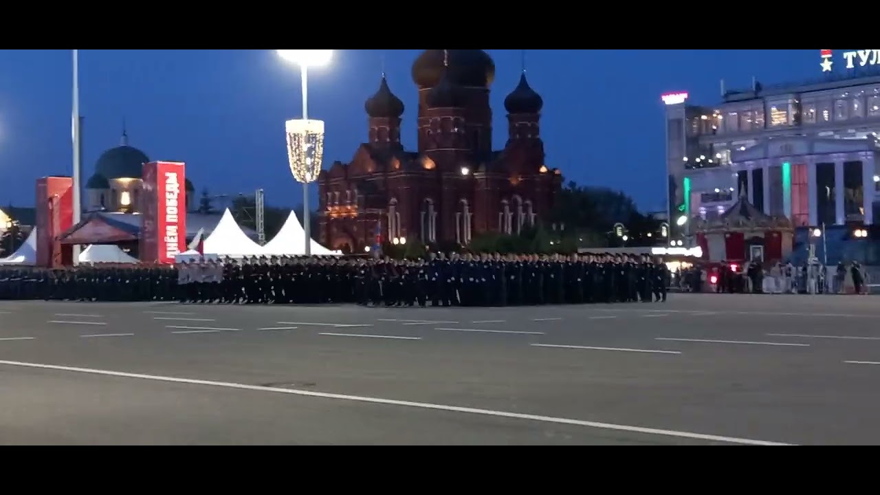Репетиция Парада Победы 9 Мая 2026 в Москве. Пешие колонны и самолёты