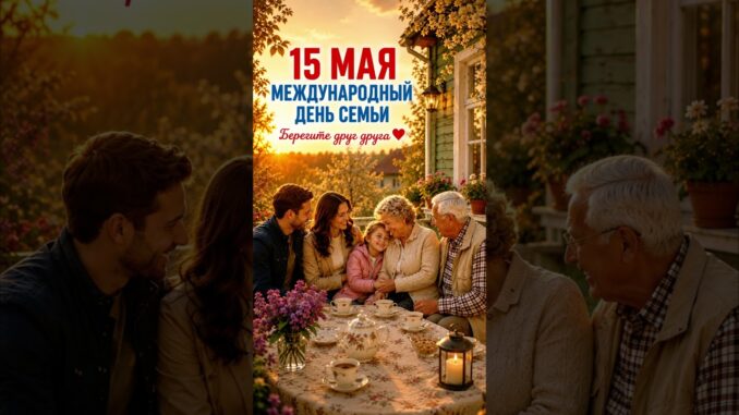 С Днём Семьи — Поздравление Открытка Международный день семьи