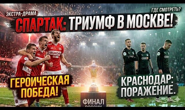 Спартак — Краснодар Смотреть Онлайн 24 Мая 2026